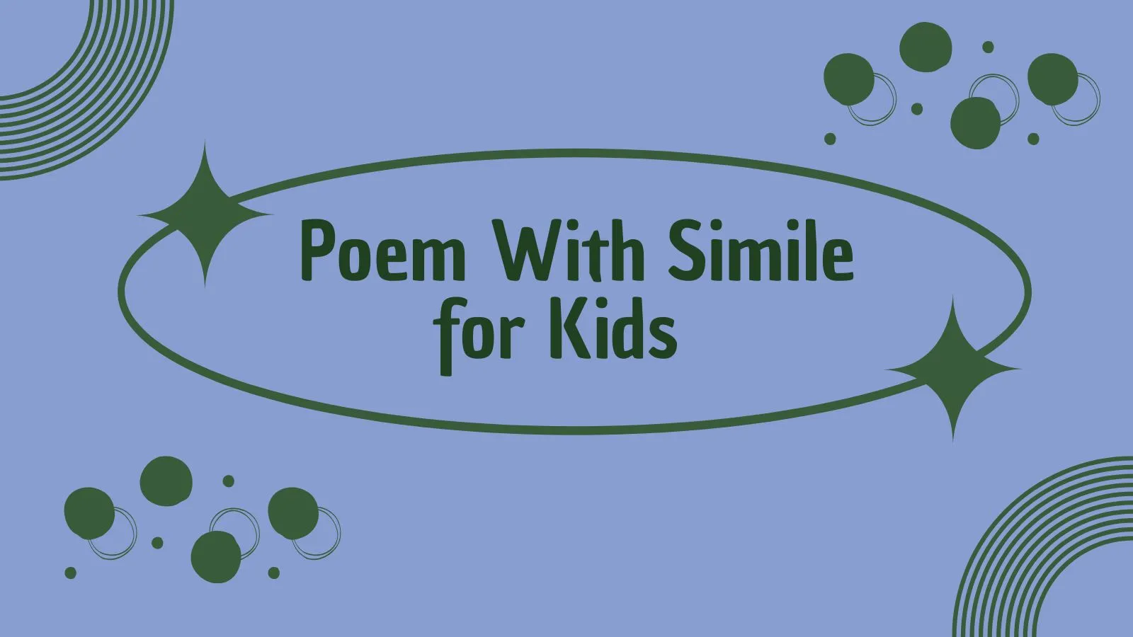 Poem With Simile for Kids
