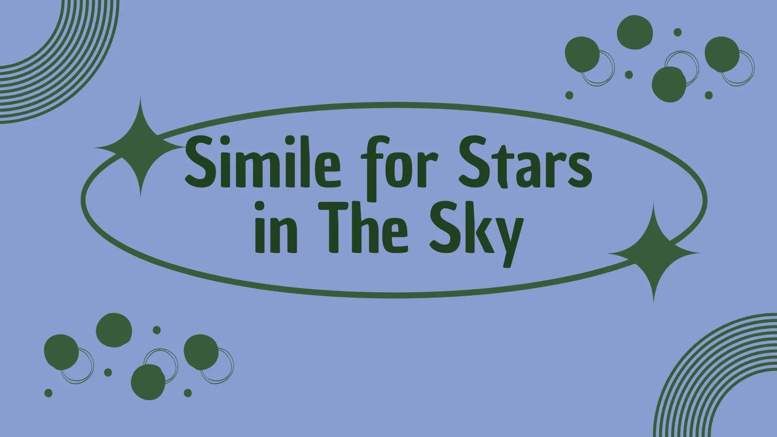 Simile for Stars in The Sky