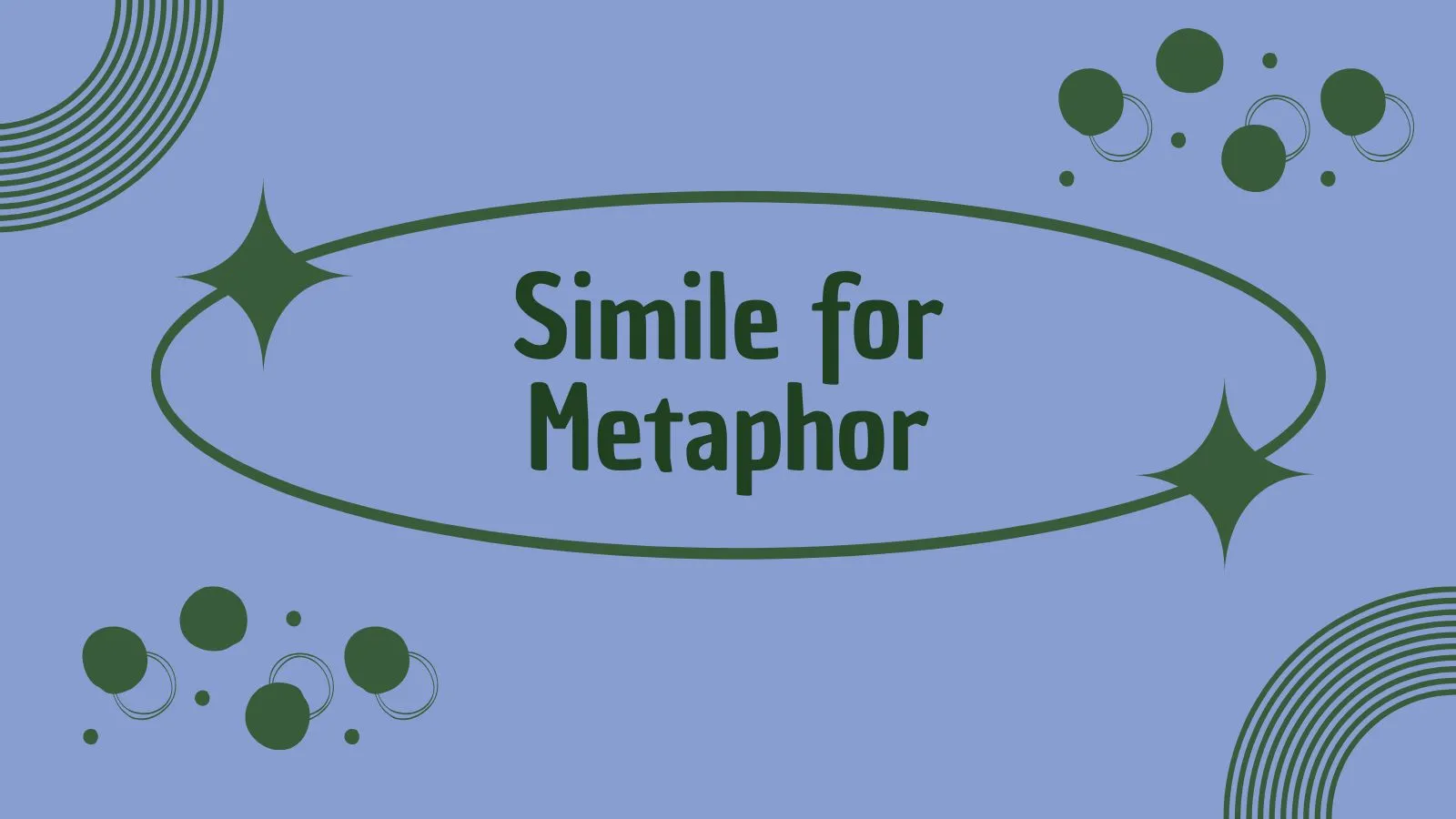 Simile for Metaphor